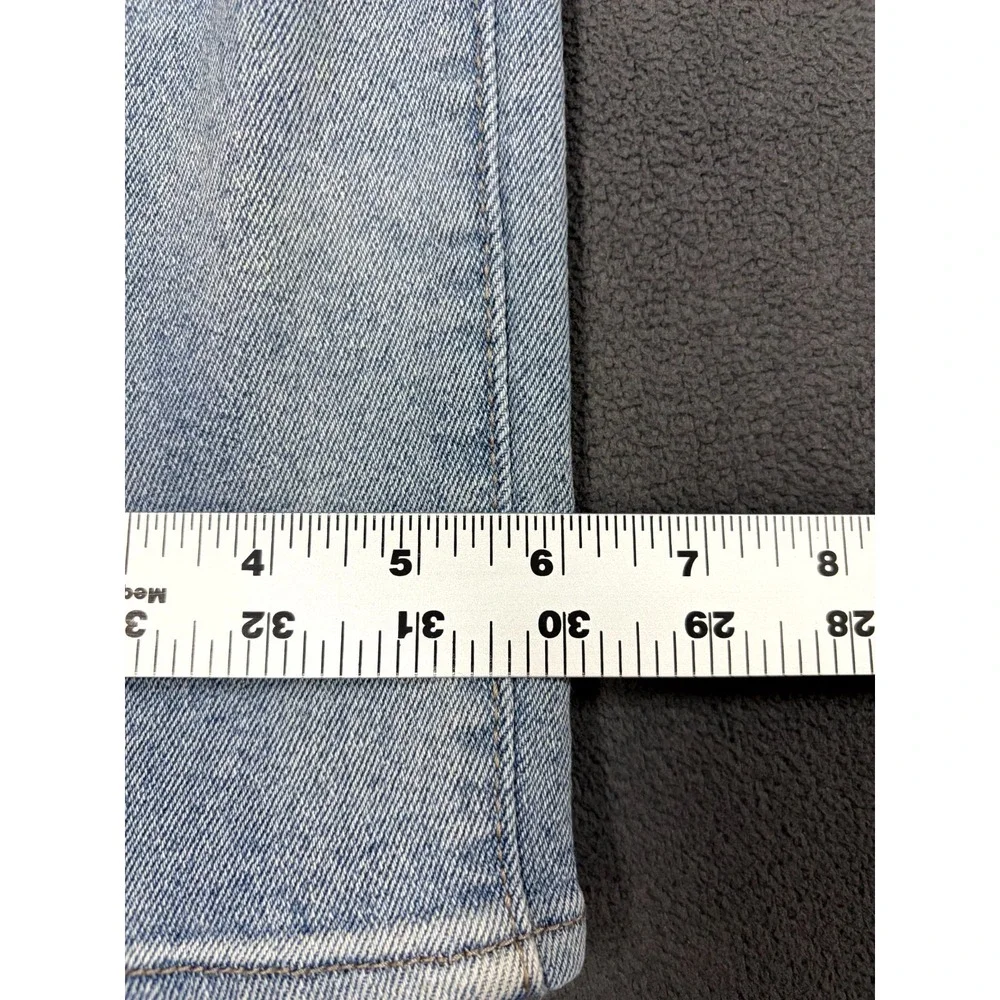 Kendall & Kylie Jeans Womens 3/4 Blue Denim Distressed Whiskered Boho Skinny Leg